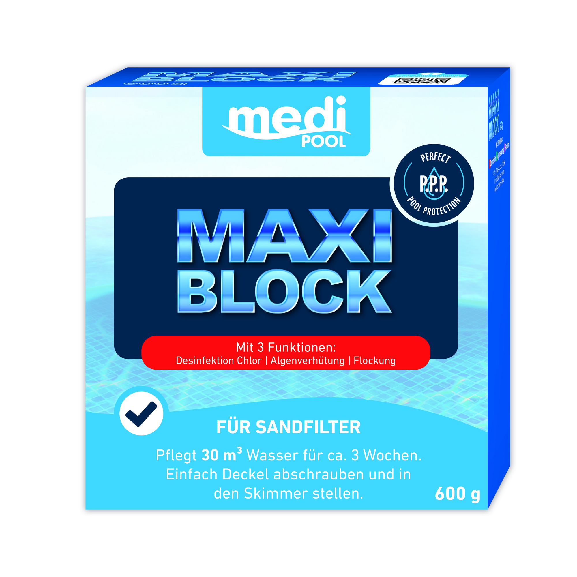 Chlorreiniger 'MaxiBlock' 600 g, für die Poolpflege + product picture
