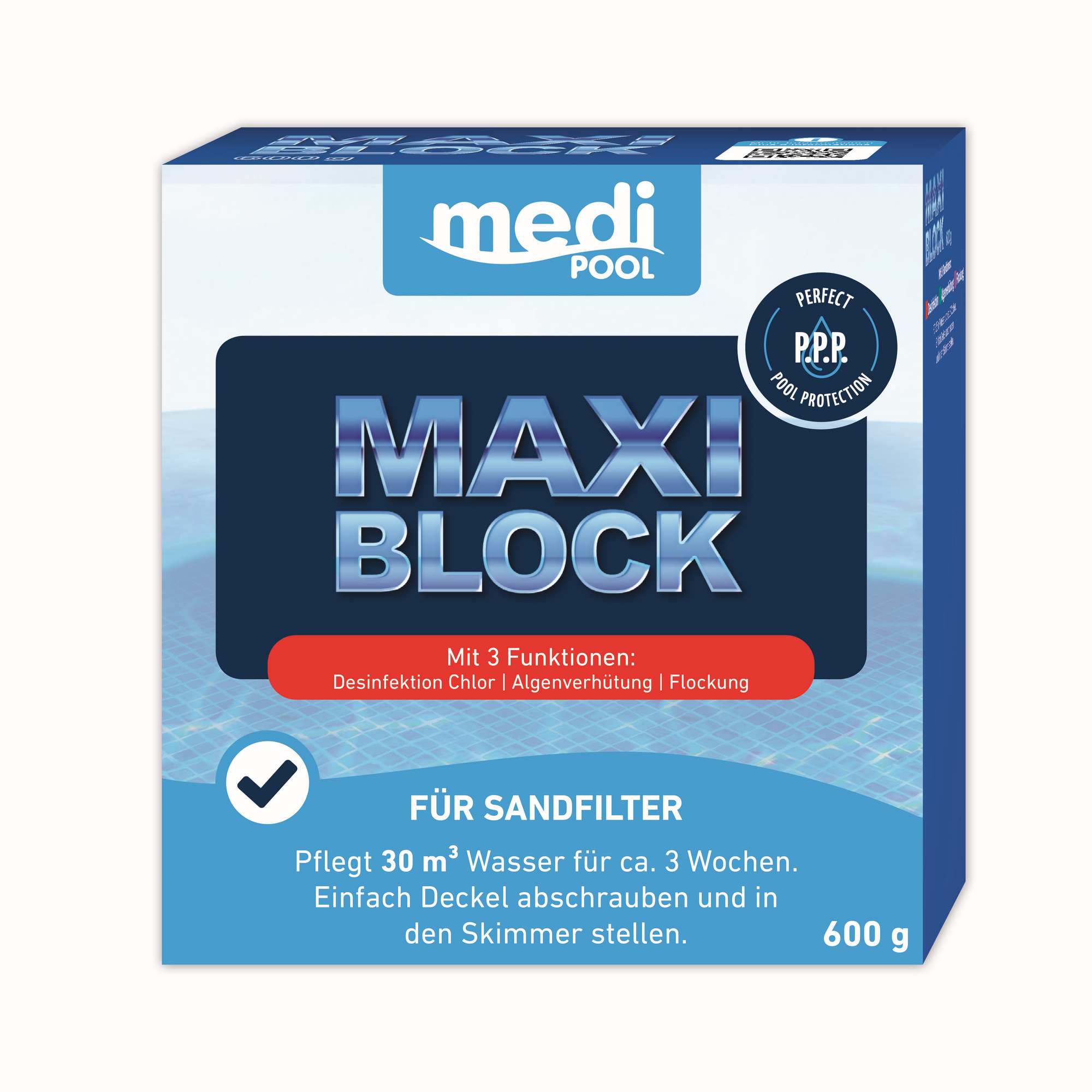 Chlorreiniger 'MaxiBlock' 600 g, für die Poolpflege + product picture