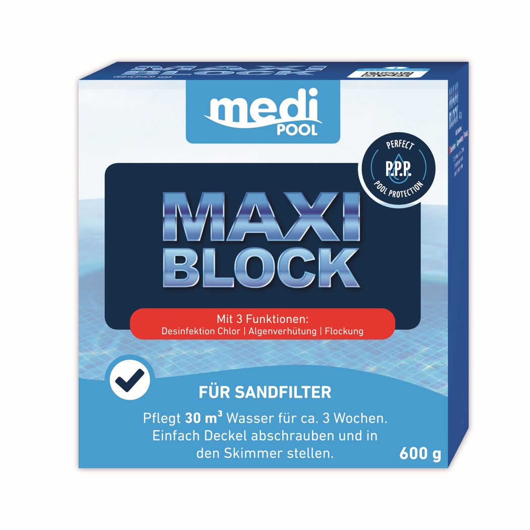 Medi Pool Maxi Block für Sandfilter 600 g