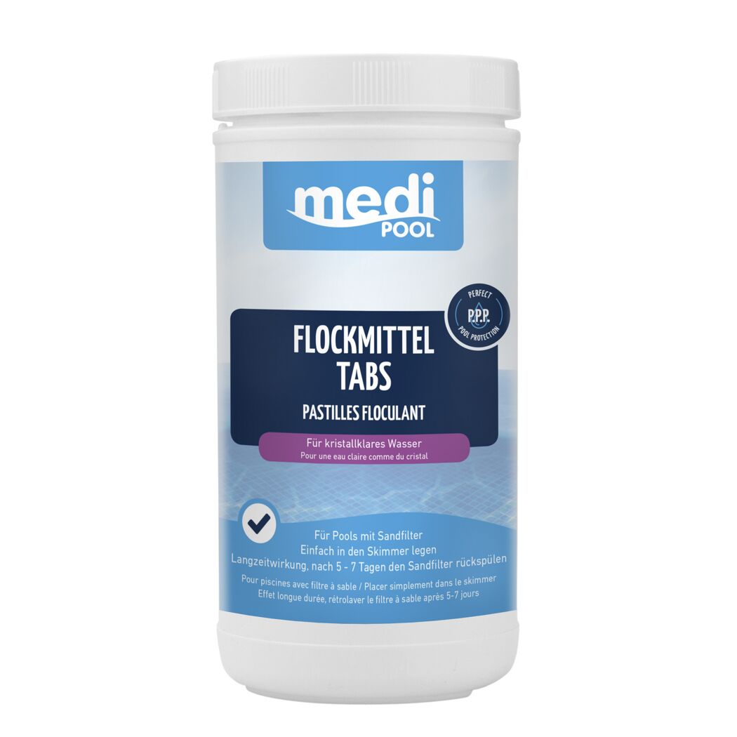 Flockmittel-Tabs 8 x 125 g, für Pools mit Sandfilter
