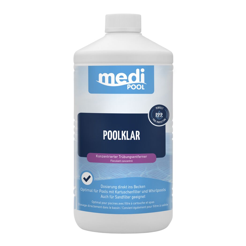 PoolKlar 1 l Flasche, konzentrierter Trübungsentferner