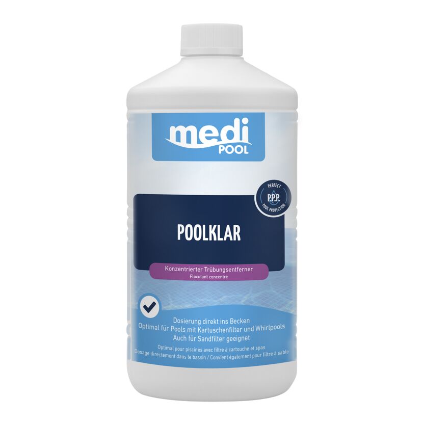 PoolKlar 1 l Flasche, konzentrierter Trübungsentferner