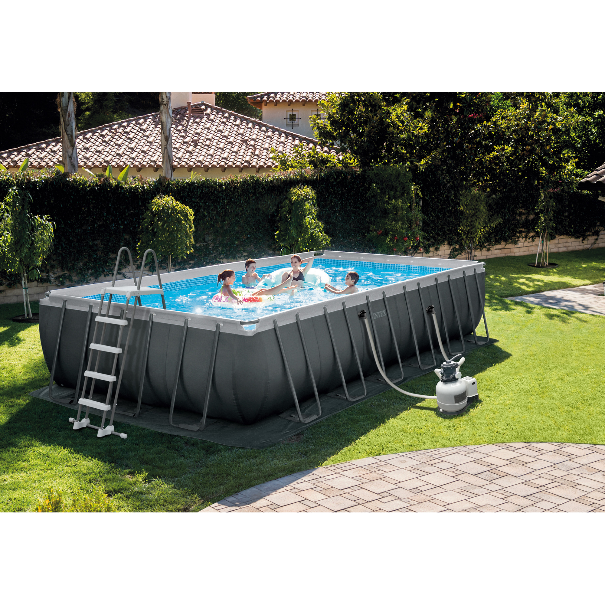 Frame-Pool-Set 'Ultra XTR Quadra' 732 x 366 x 132 cm mit Sandfilter und Sicherheitsleiter + product picture