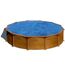 Runder Pool mit Holzoptik