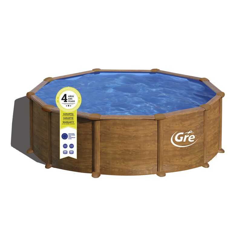 Aufstellpool von Gré mit Holzoptik