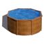 Aufstellpool mit Holzoptik