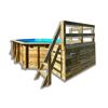 Pool Safran2 mit Holzdeck und Leiter
