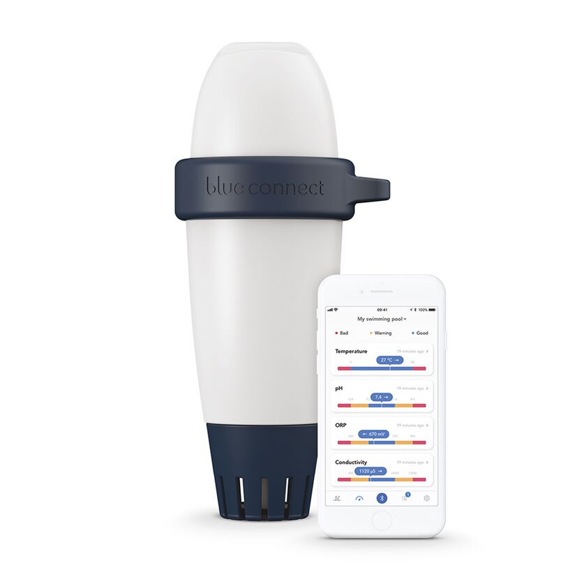 Blue Connect Go und Smartphone zur Wasseranalyse