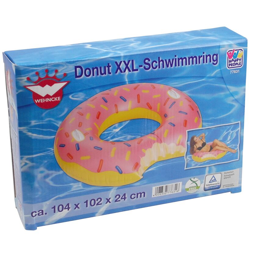 XXL Donut Schwimmring in der Verpackung