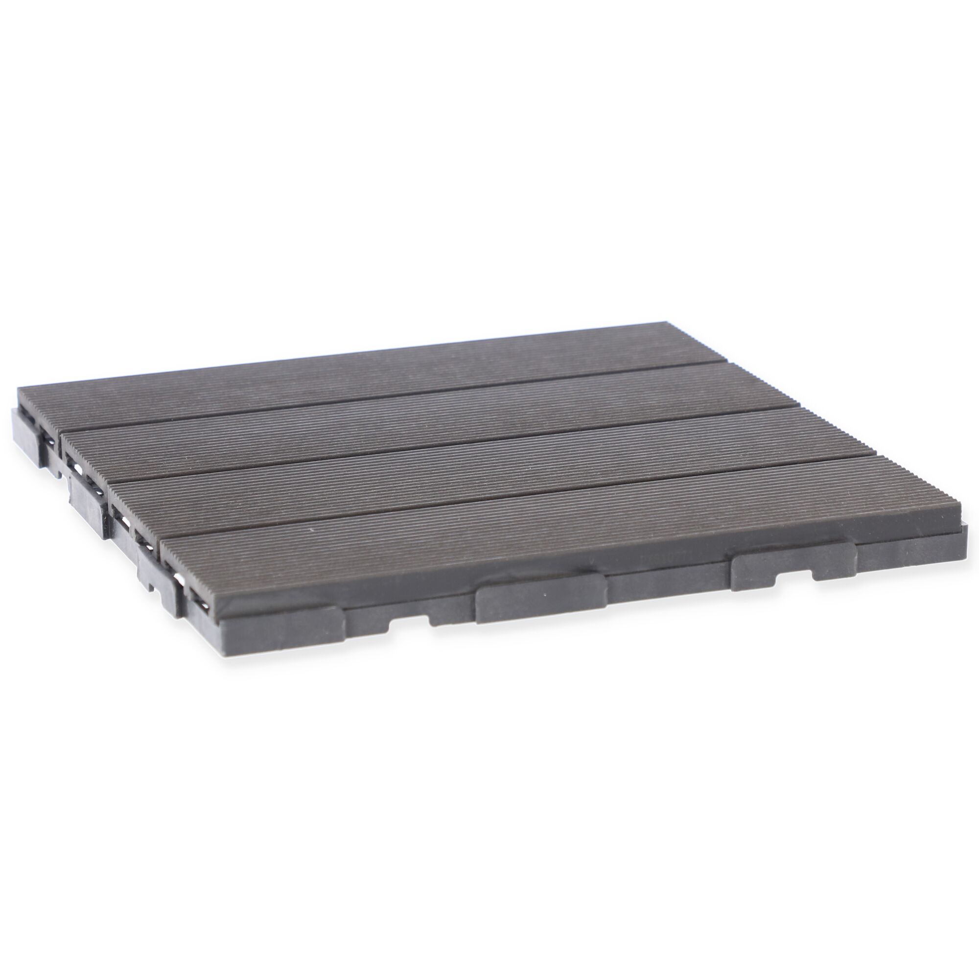 Anthrazitfarbene Klickfliese