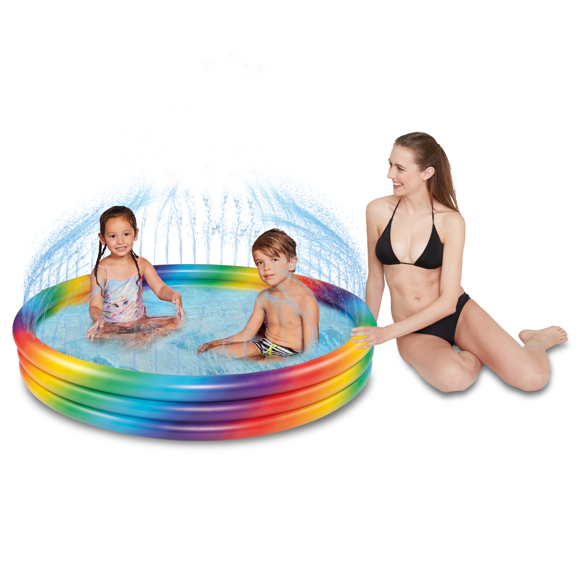 Planschbecken 'Rainbow' 150 x 25 cm mit Sprühvorrichtung + product picture