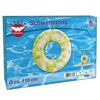 Schwimmring mit grün-gelbem Mosaikmuster