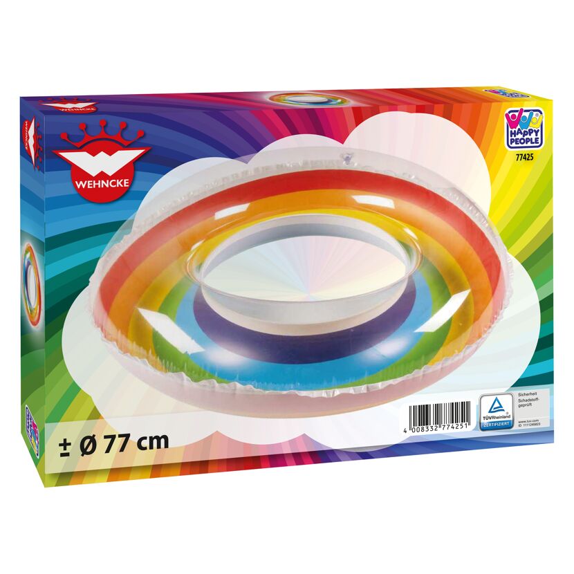 Schwimmring Regenbogenfarben, Durchmesser 77 cm