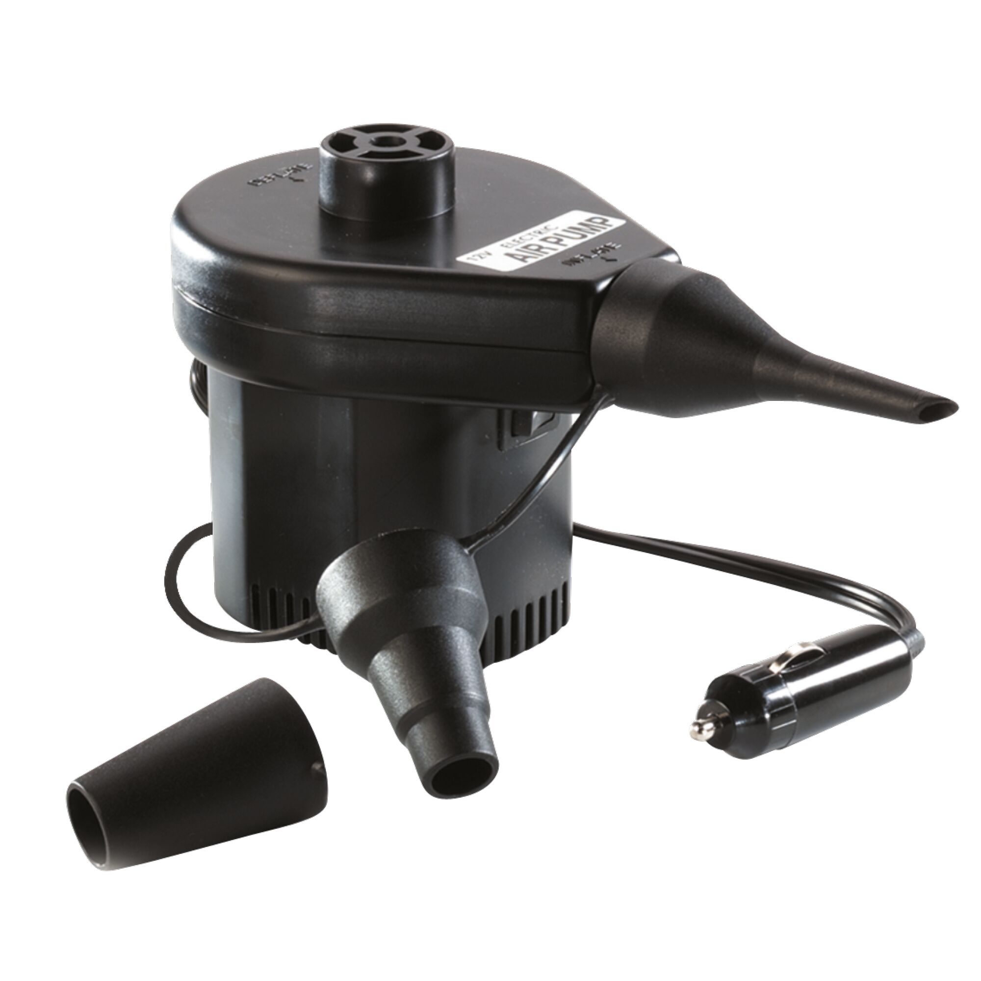 Elektrische 12V-Luftpumpe mit verschiedenen Düsen