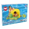 Baby im aufblasbaren Schildkröten-Pool mit Sonnenschutz
