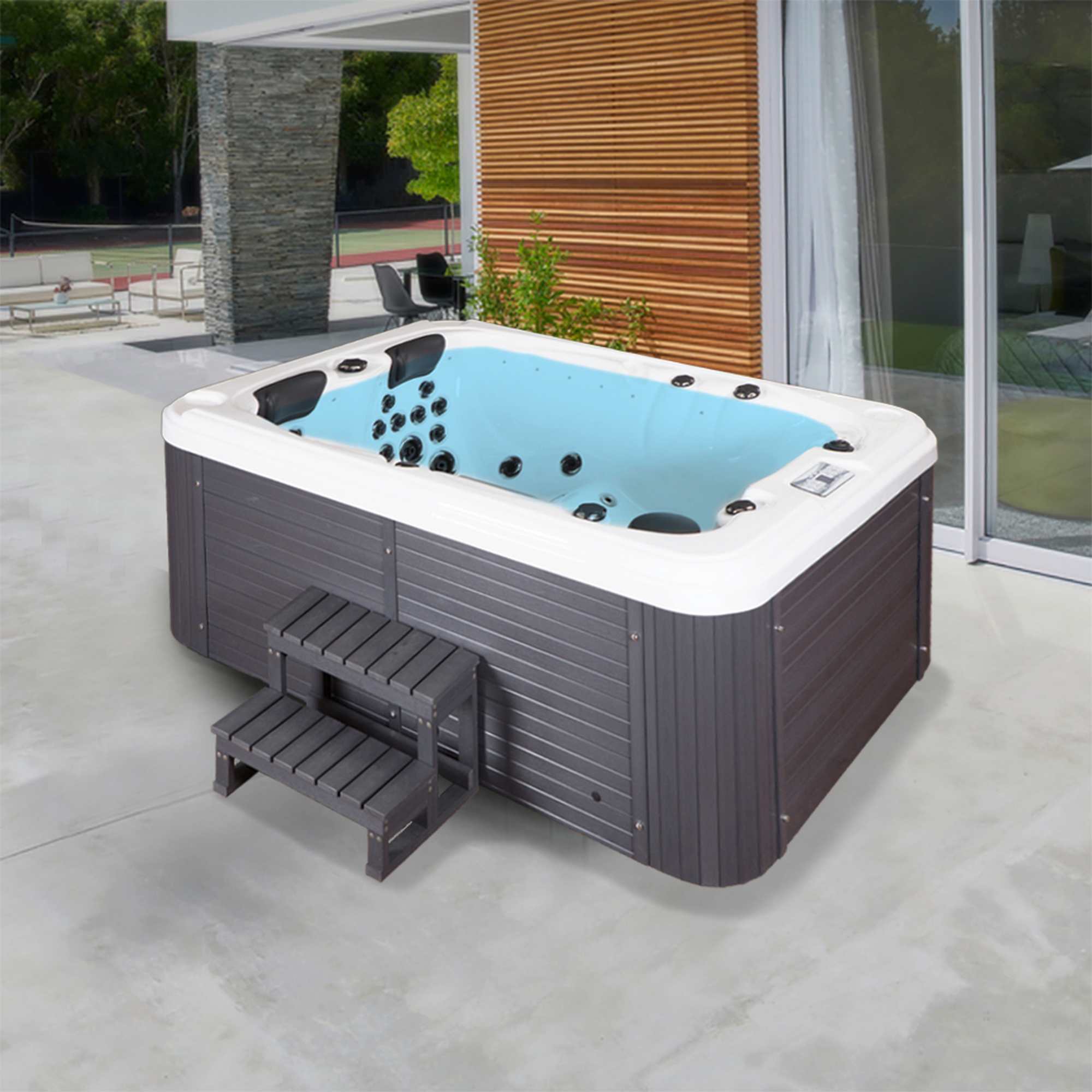 Whirlpool 'Beach' anthrazit 210 x 155 x 83 cm + product picture