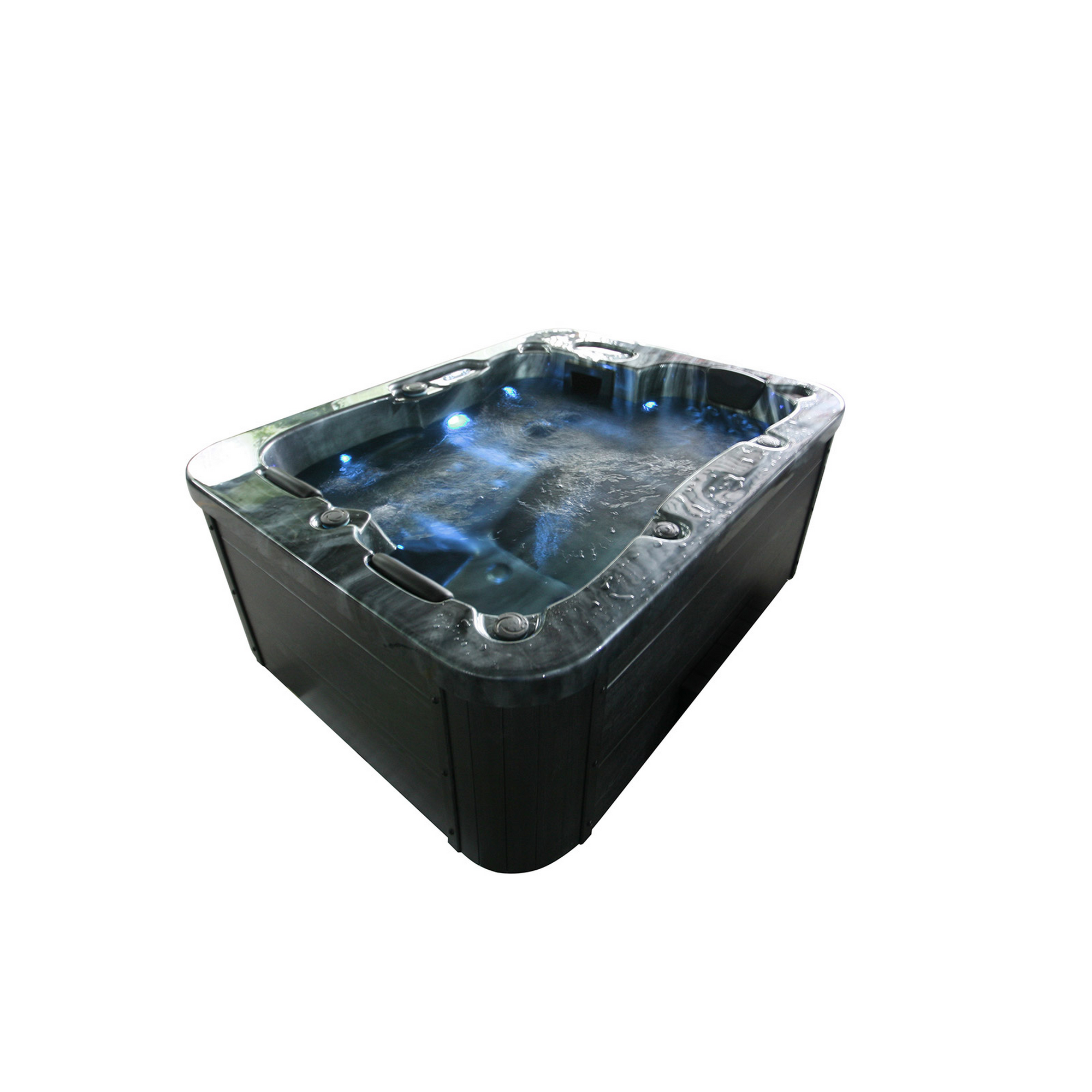 Whirlpool 'Black Marble Pure' anthrazit 210 x 160 x 85 cm + product picture