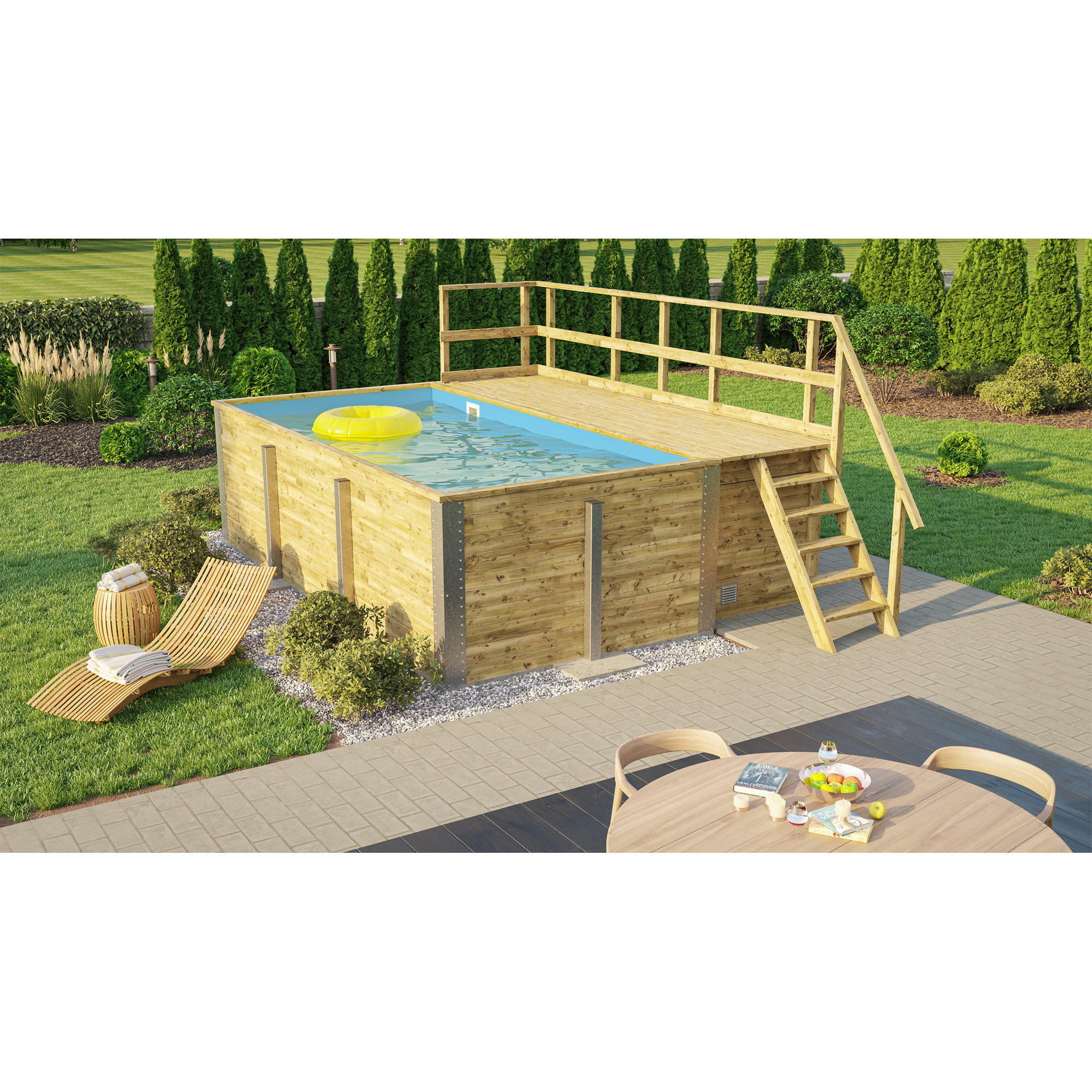 Weka Massivholz-Pool '595' 416 x 203 x 309 cm