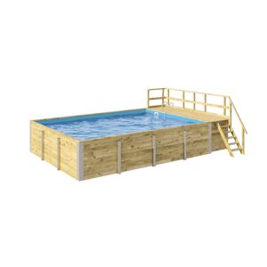 Massivholz-Pool '595' 416 x 203 x 644 cm