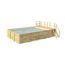 Rechteckiger Holzpool mit Holzpodest und Leiter