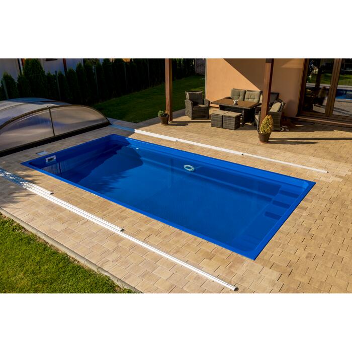 Einbaupool-Set 'Pine' Glasfaserkunststoff sand rock 6,0 x 3,0 x 1,2 m