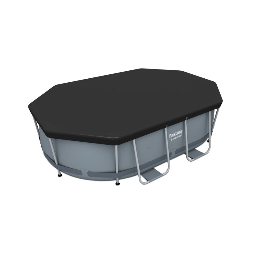 PVC-Abdeckplane 'Flowclear' schwarz 305 x 184 cm
