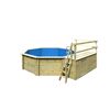Massivholzpool-Set 'Modell 2 C' 470 x 470 x 124 cm mit Sonnendeck und Tiefbeckenleiter