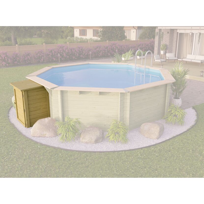 Technikbox natur 87 x 74 x 121 cm, für Massivholzpool