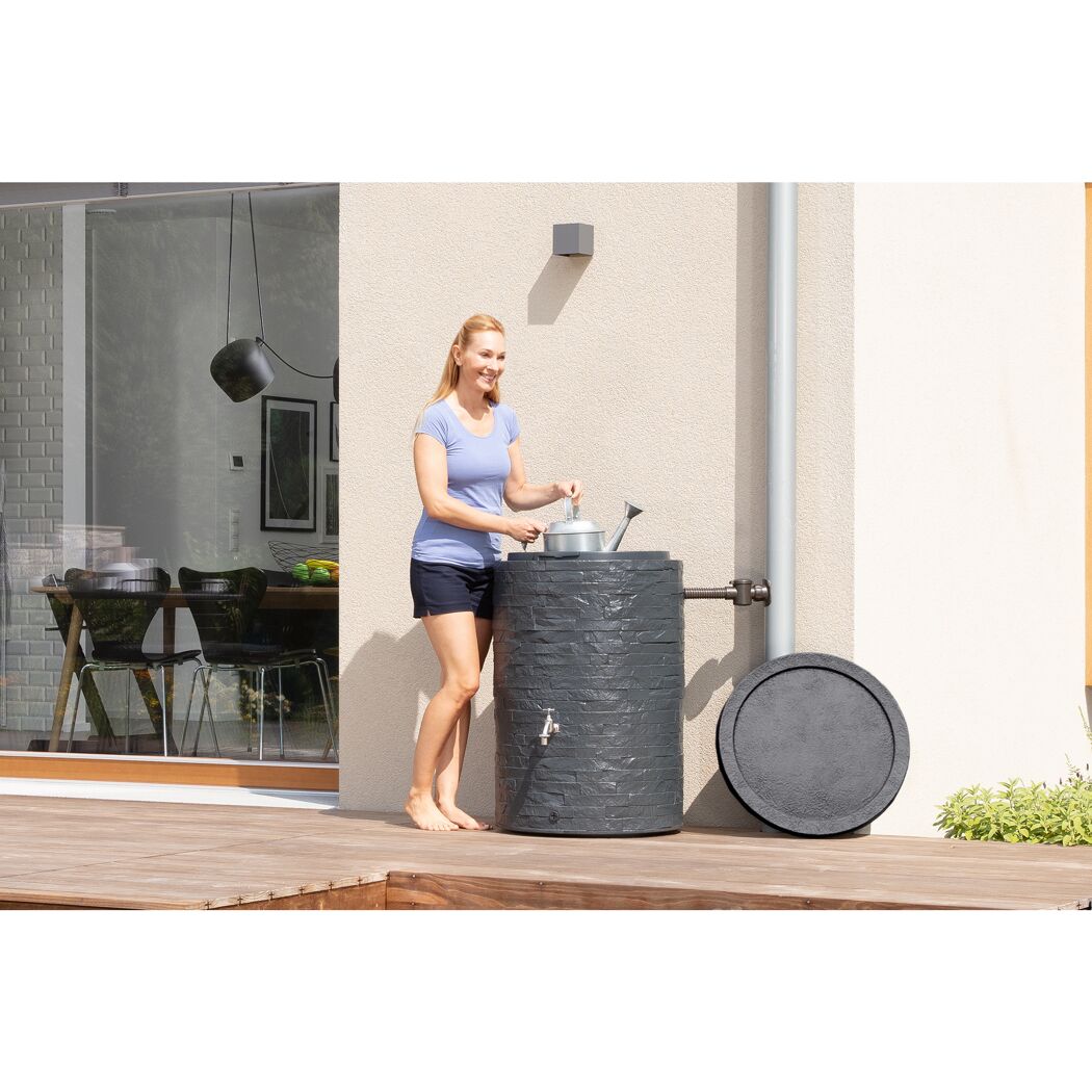 Regentonne 'Muro' graphite grey 420 l