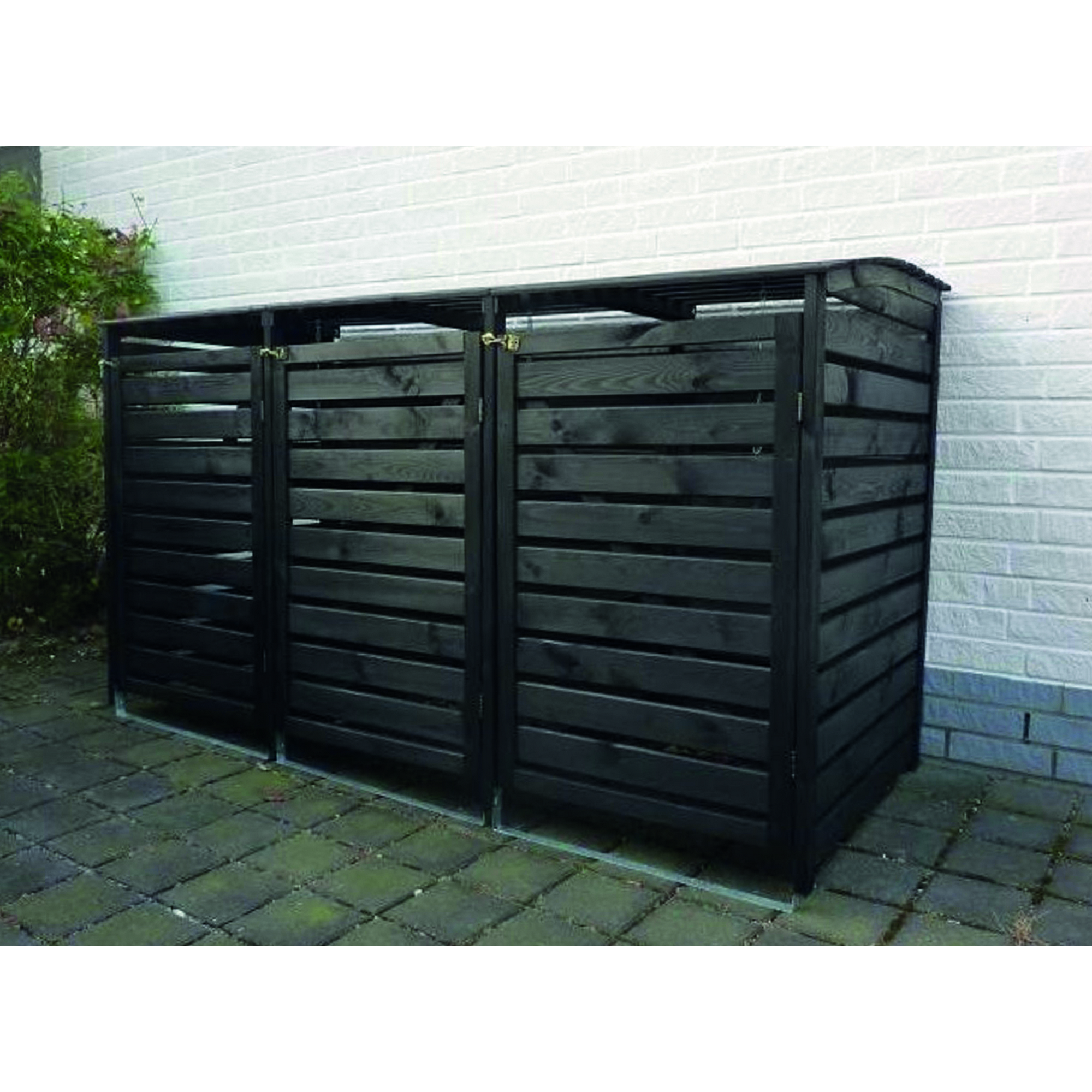 Mülltonnenbox 'Vario III' für 3 Tonnen anthrazit 219 x 122 x 92 cm + product picture