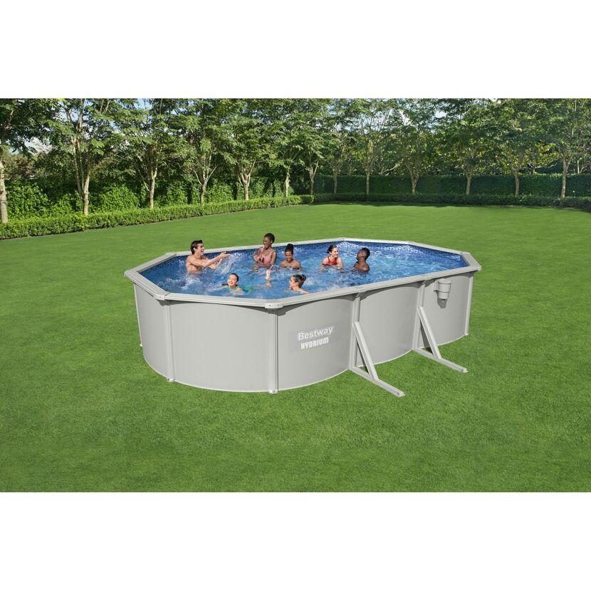 Stahlwandpool-Set 'Hydrium' Set 610 x 360 x 120 cm mit Sicherheitsleiter und Sandfilteranlage
