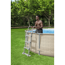 Verkleinertes Bild von Pool-Sicherheitsleiter 'Flowclear™' Stahl 2 x 3 Stufen, 107 cm