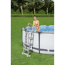 Verkleinertes Bild von Pool-Sicherheitsleiter 'Flowclear™' Stahl 2 x 4 Stufen, 122 cm