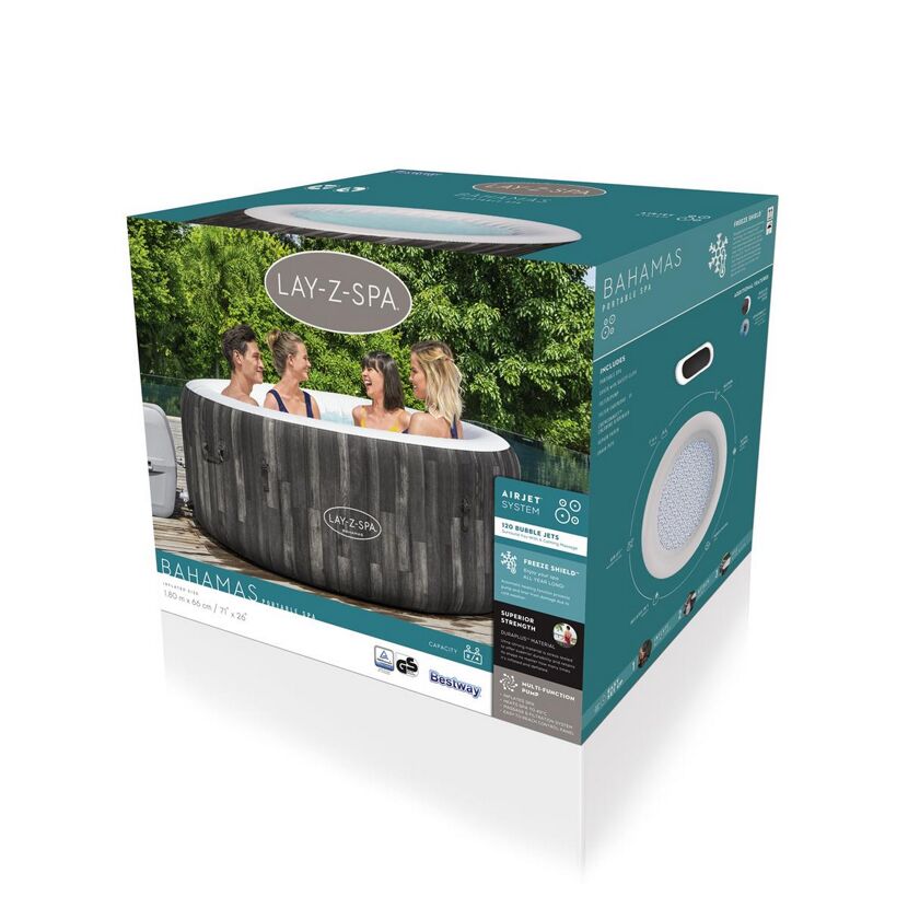 Verpackung des Lay-Z-Spa aufblasbaren Whirlpools Bahamas