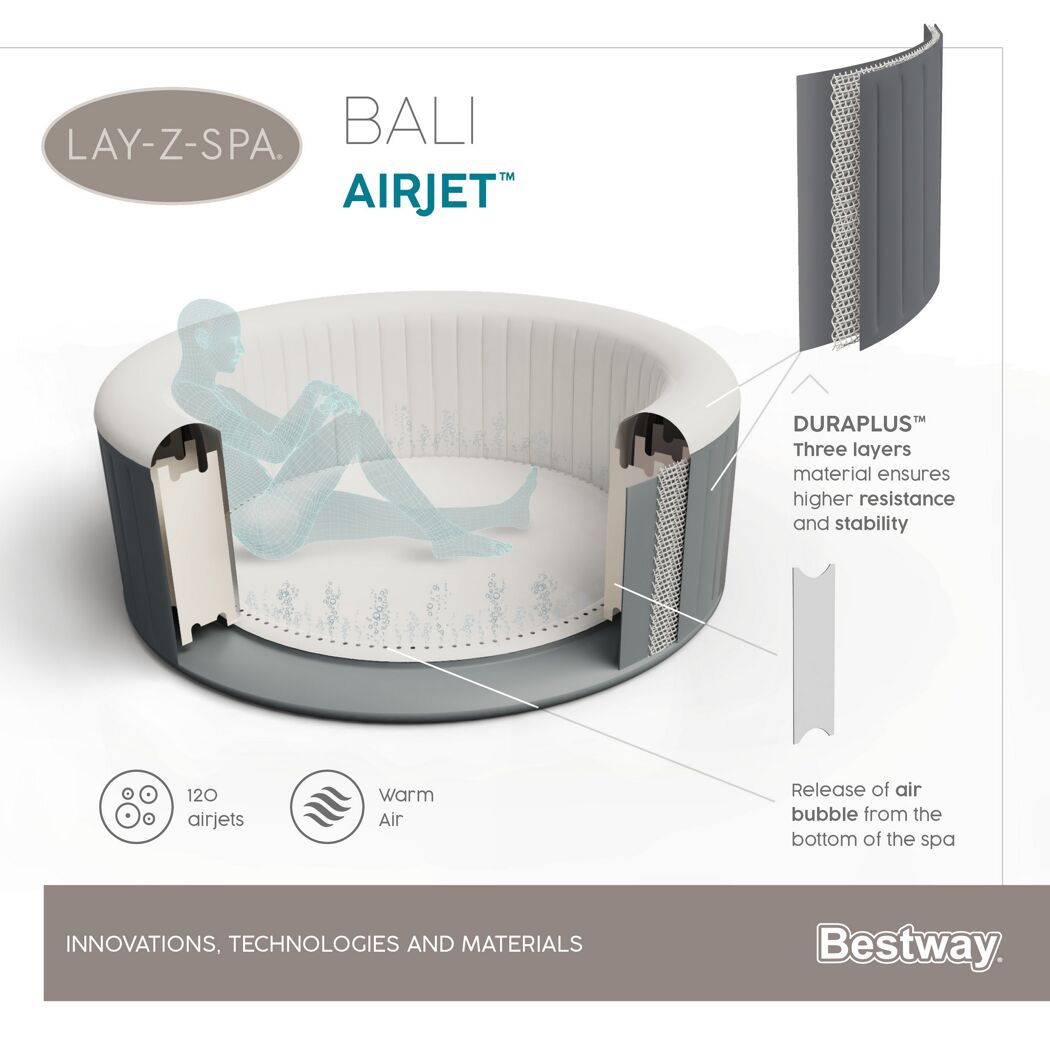 Whirlpool Lay-Z-Spa Bali Airjet mit 120 Airjets