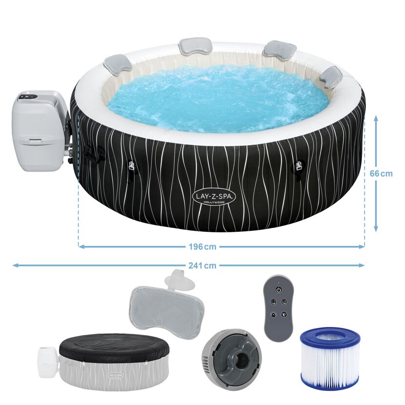 Aufblasbarer Whirlpool LAY-Z-SPA Hollywood mit Zubehör