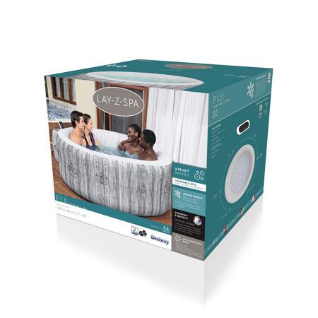 4. Bild von Whirlpool 'LAY-Z-SPA® Fiji AirJet™' grau Holz-Optik Ø 180 x 66 cm
