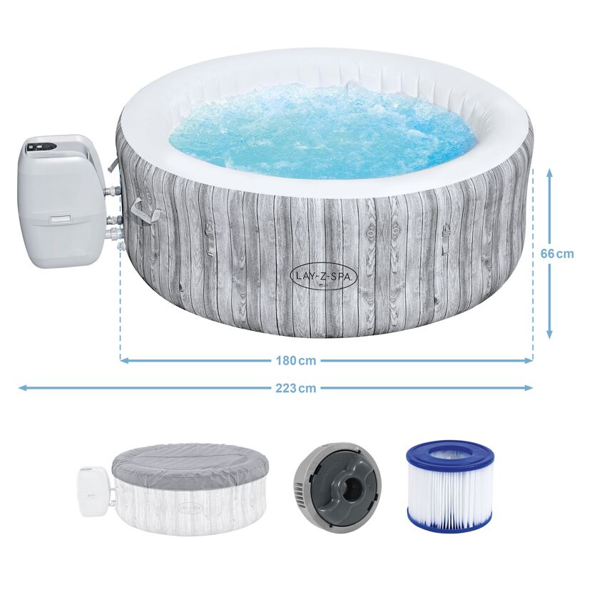 Aufblasbarer Whirlpool Lay-Z-Spa Fiji mit Zubehör.