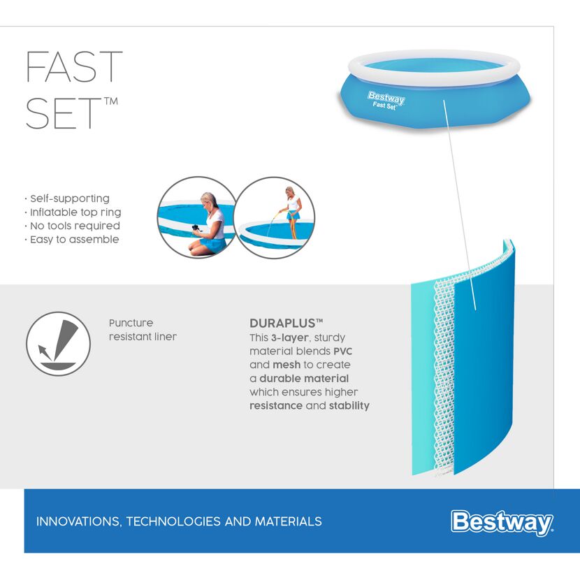 Bestway Fast Set Pool mit aufblasbarem Ring