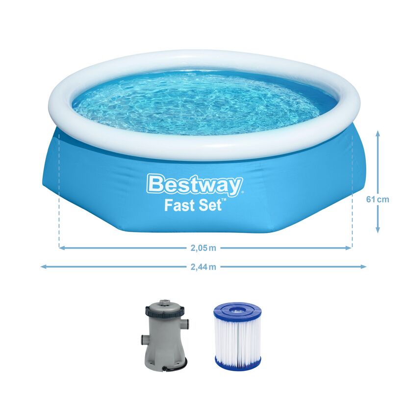 Bestway Fast Set Aufstellpool mit Filterpumpe
