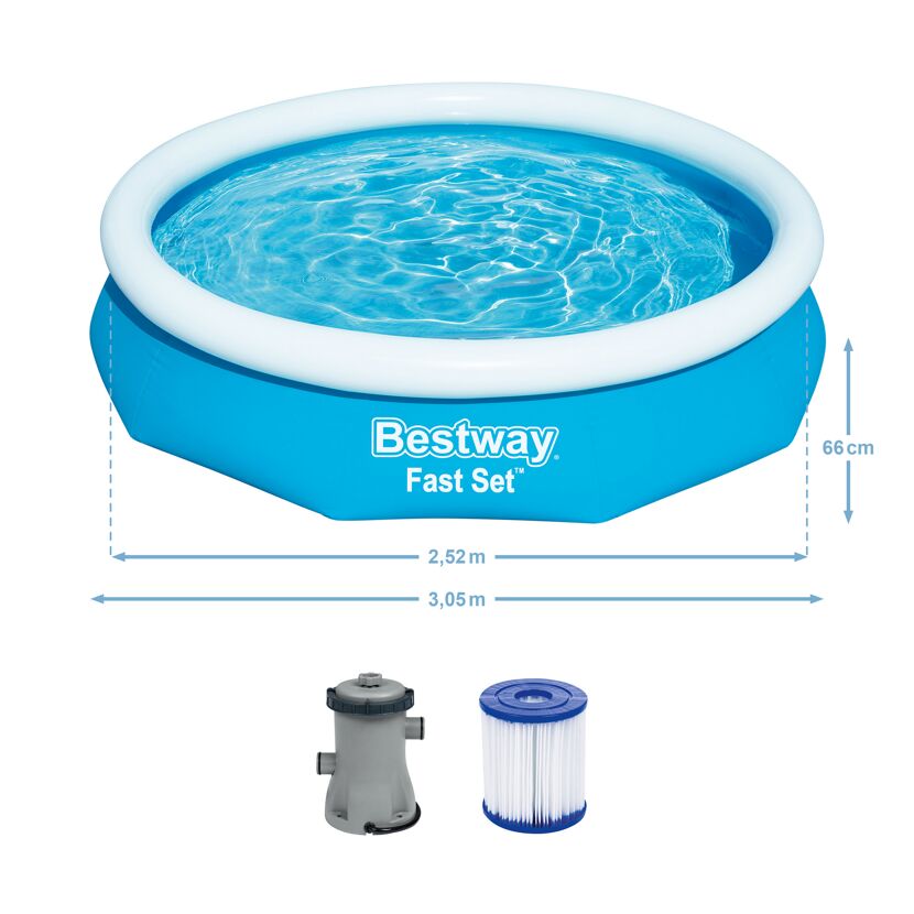Bestway Fast Set Aufstellpool mit Filterpumpe