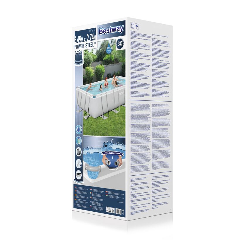 Bestway Power Steel Pool auf Verpackung