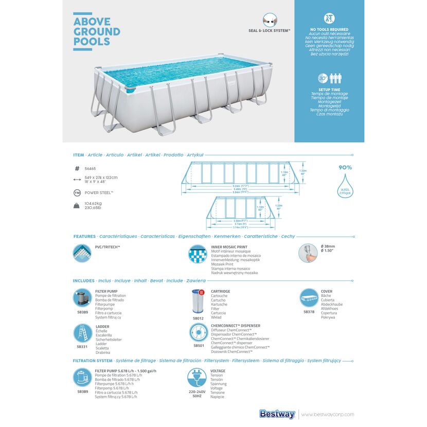 Bestway Power Steel Aufstellpool
