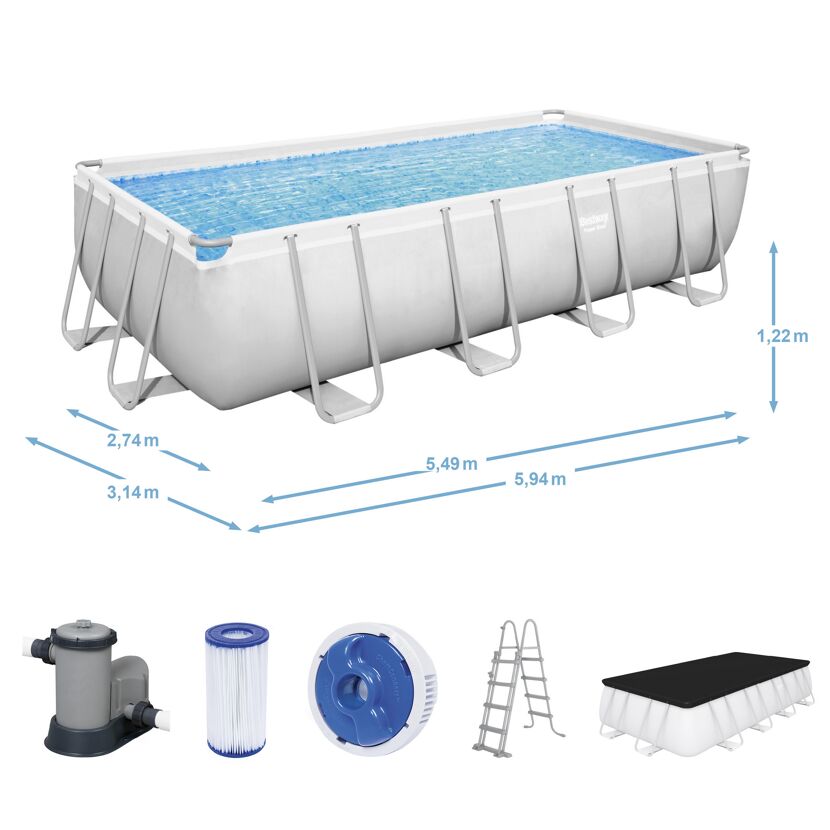 Bestway Power Steel Aufstellpool mit Zubehör