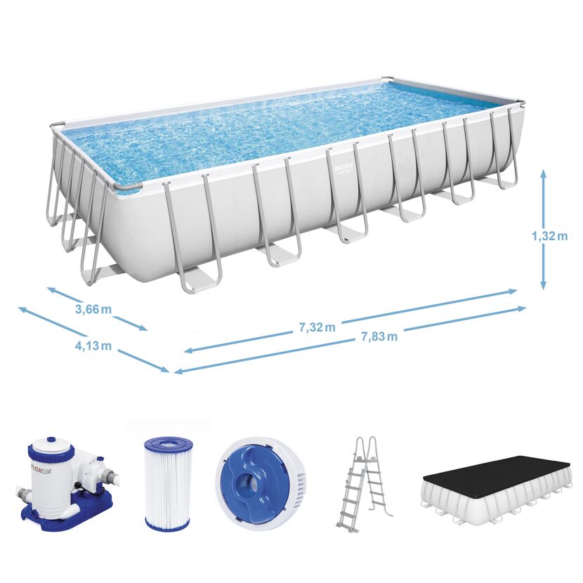 Bestway Power Steel Aufstellpool mit Zubehör