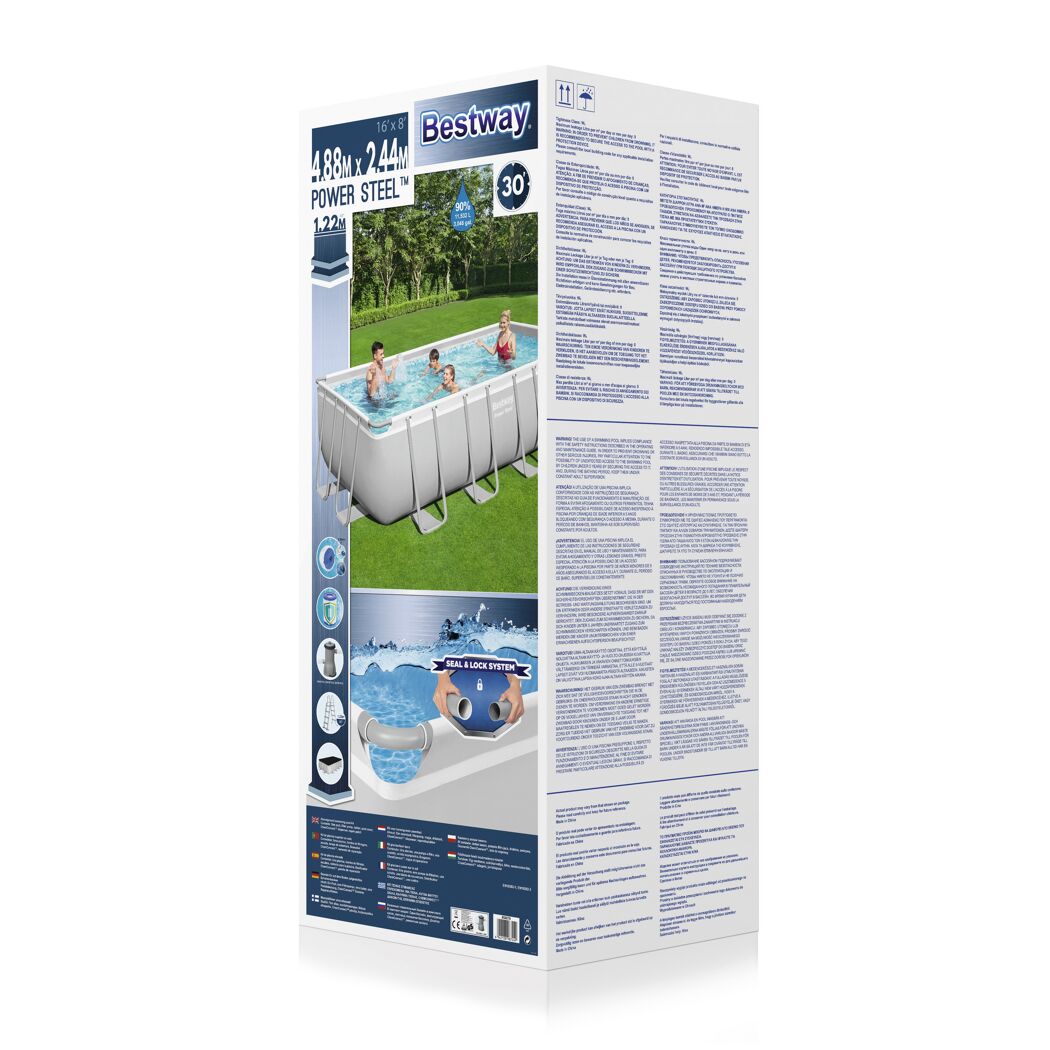 Bestway Power Steel Pool auf der Verpackung