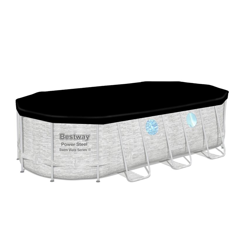 Bestway Power Steel Swim Vista Series II Pool mit Abdeckung