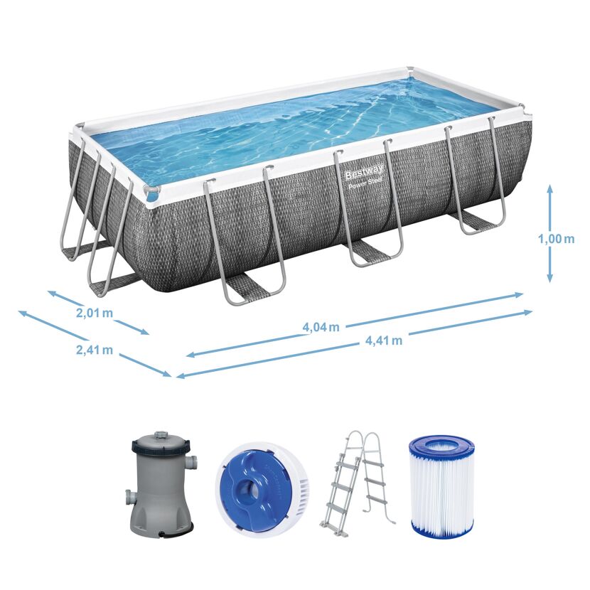 Bestway Power Steel Pool mit Zubehör.