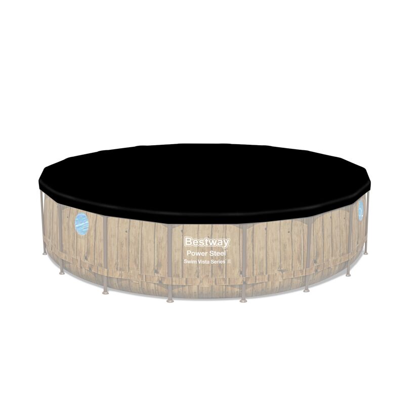 Abgedeckter Bestway Power Steel Pool.