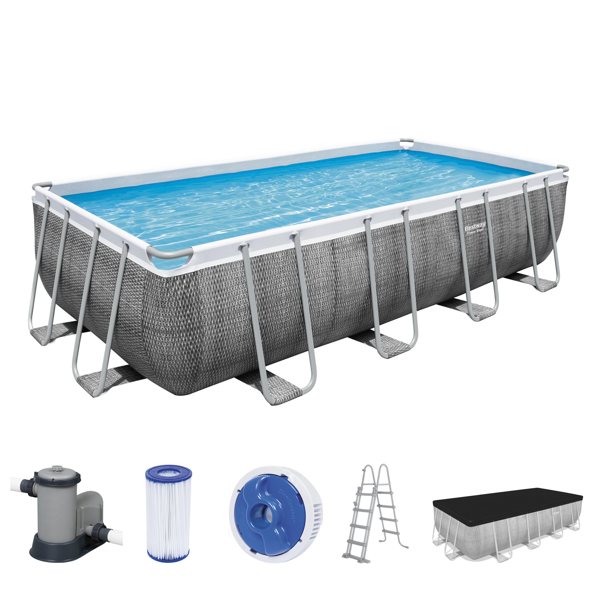 Frame-Pool-Set 'Power Steel' 549 x 274 x 122 cm mit Sicherheitsleiter und Filterpumpe + product picture
